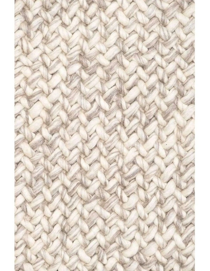 MISS AMARA  JOELY LIGHT GREY AND IVORY MARBLE LOOPED RUG image 4