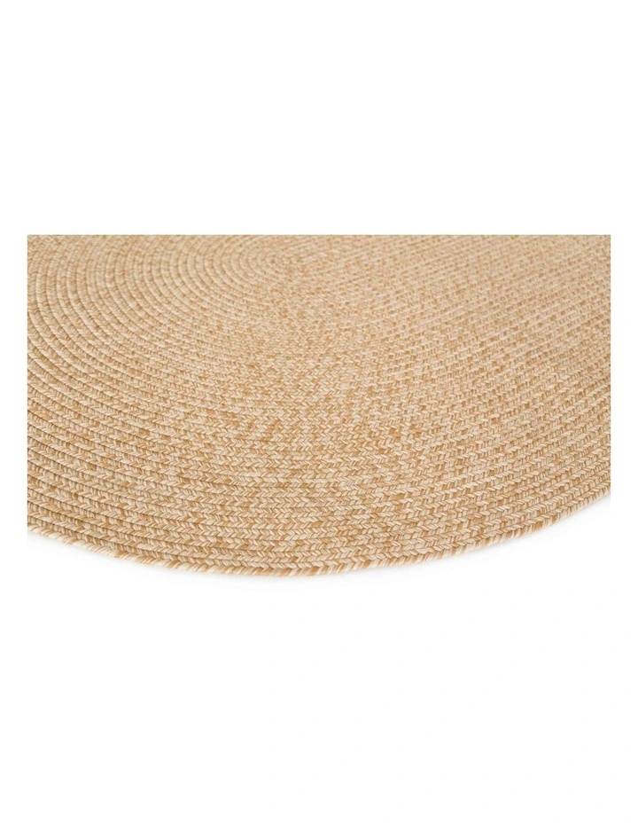 MISS AMARA  MALIA BEIGE BRAIDED FLATWEAVE INDOOR OUTDOOR OVAL RUG image 2