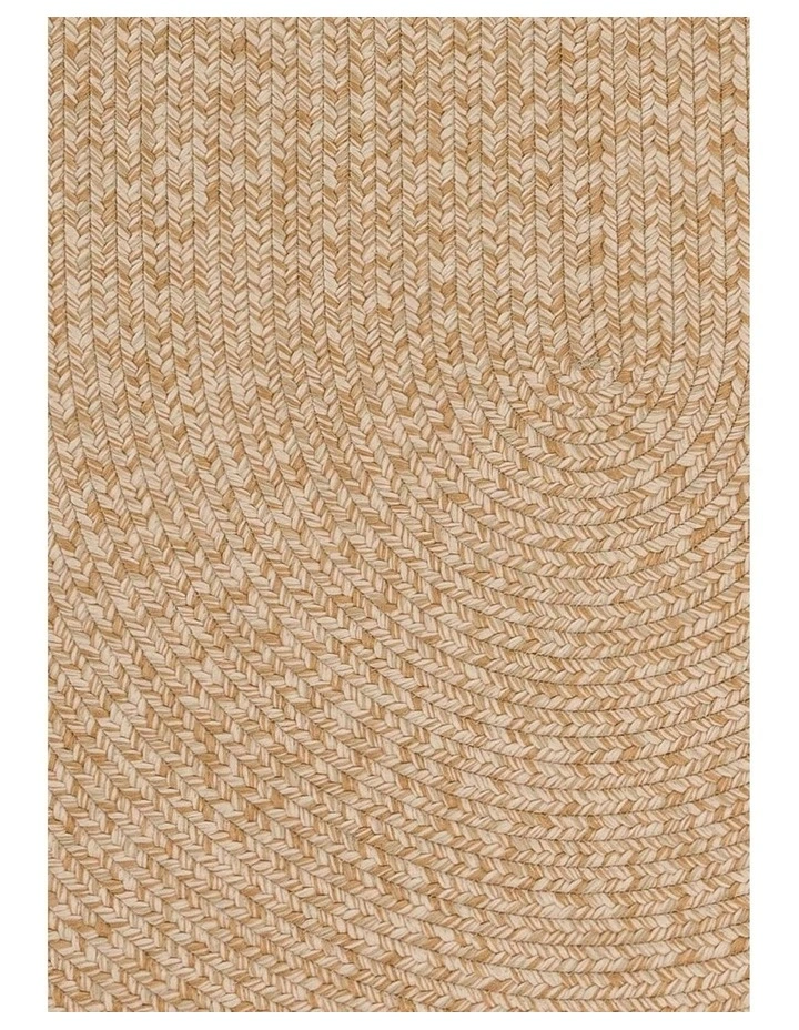 MISS AMARA  MALIA BEIGE BRAIDED FLATWEAVE INDOOR OUTDOOR OVAL RUG image 5