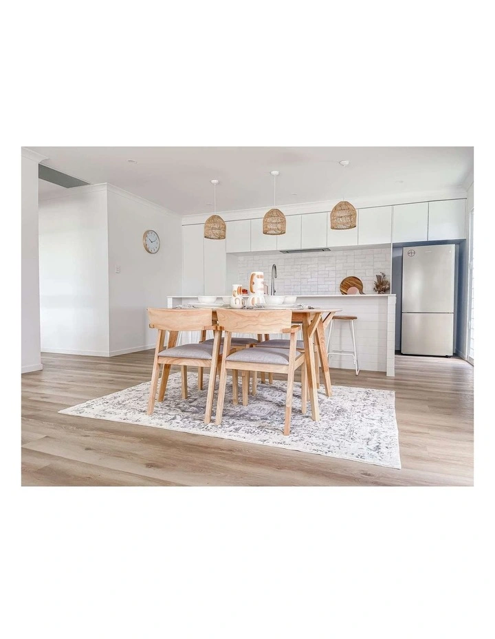 MISS AMARA YELINA CREAM AND GREY DISTRESSED WASHABLE RUG image 6