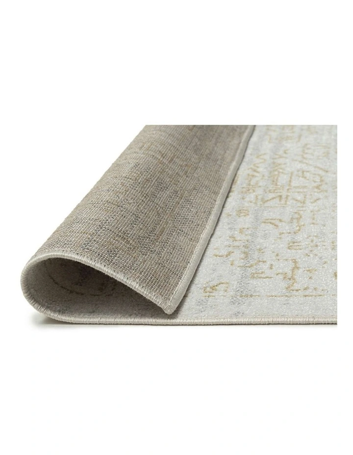 LOOPSIE  ANDALEN GREY GOLD VINTAGE WASHABLE RUG image 3