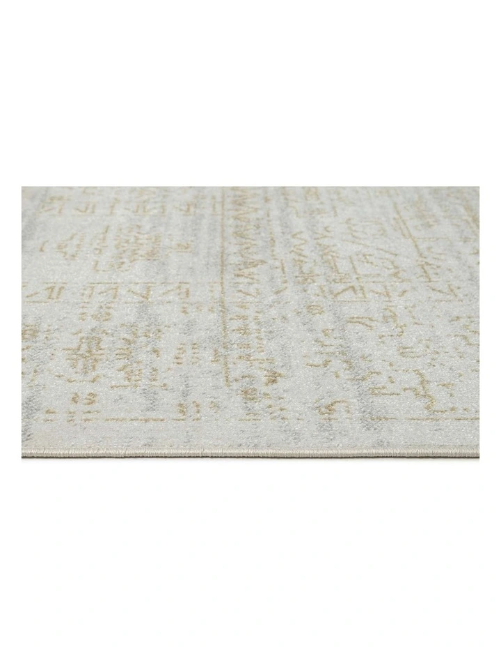 LOOPSIE  ANDALEN GREY GOLD VINTAGE WASHABLE RUG image 4