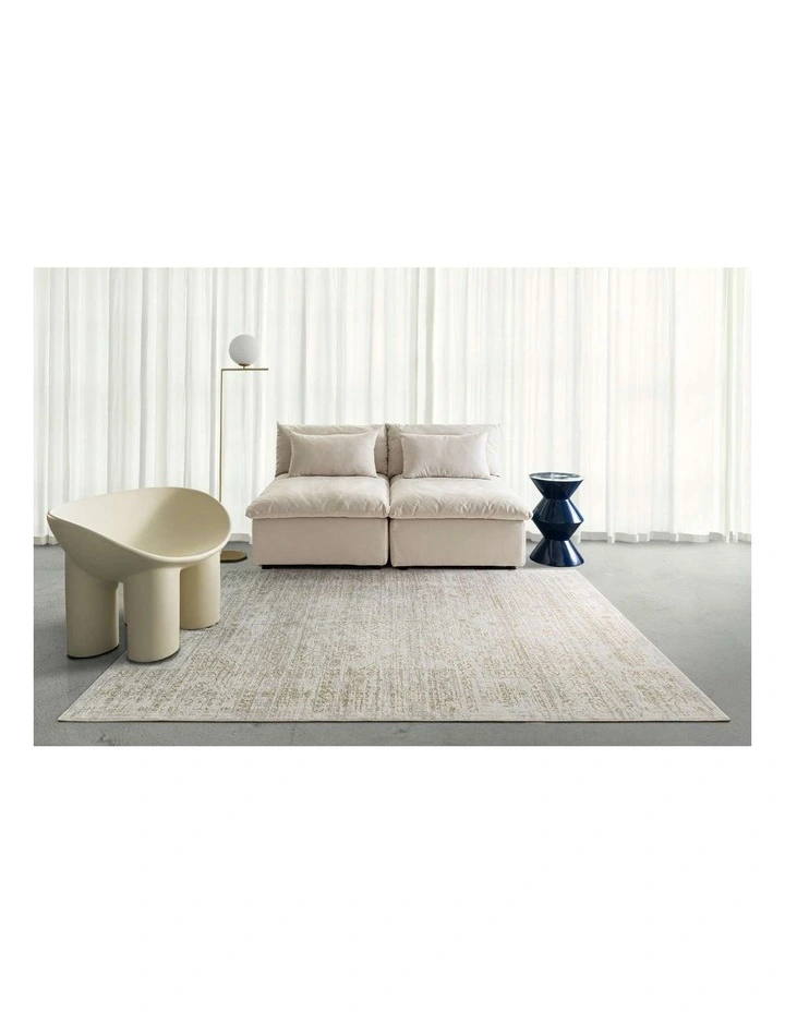 LOOPSIE  ANDALEN GREY GOLD VINTAGE WASHABLE RUG image 6