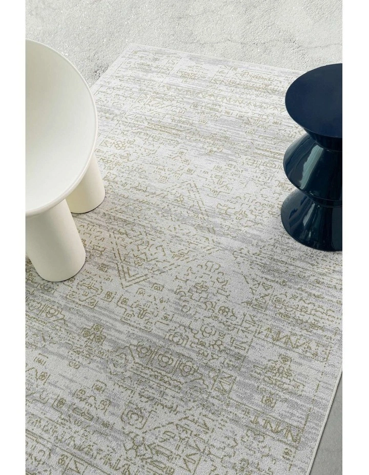 LOOPSIE  ANDALEN GREY GOLD VINTAGE WASHABLE RUG image 7
