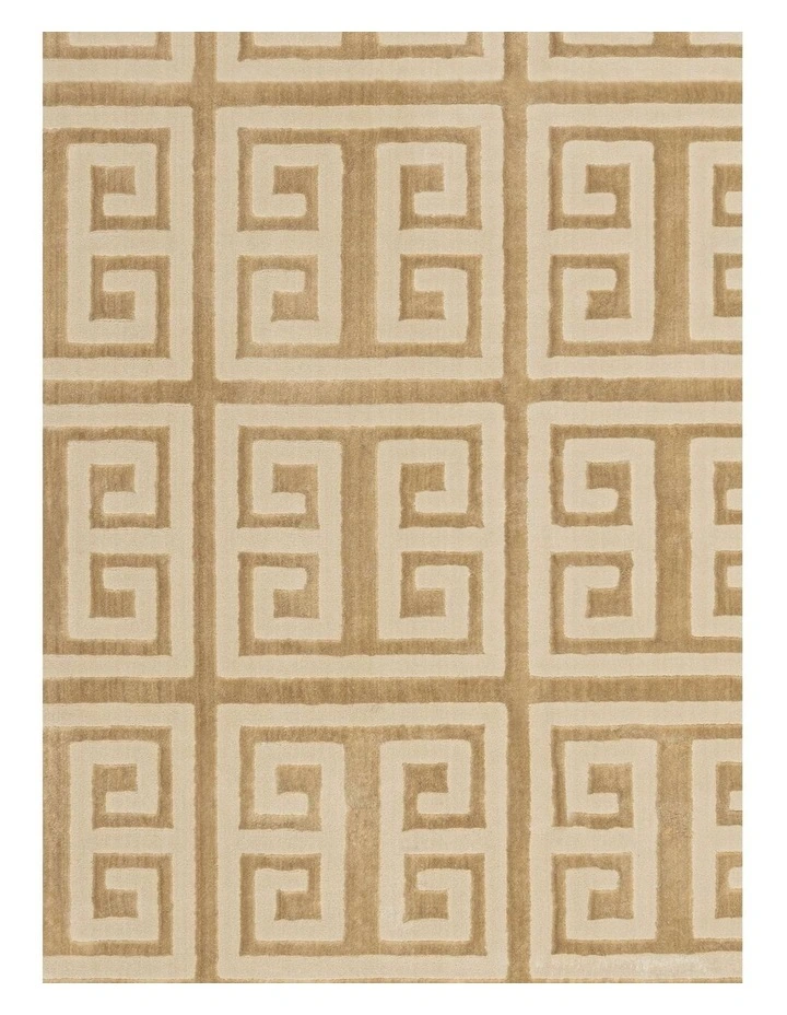 LOOPSIE  THETIS TEXTURED GEOMETRIC BEIGE WASHABLE RUG image 5
