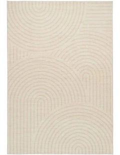 LOOPSIE  ASHDOD BEIGE CREAM ARCH WASHABLE RUG
