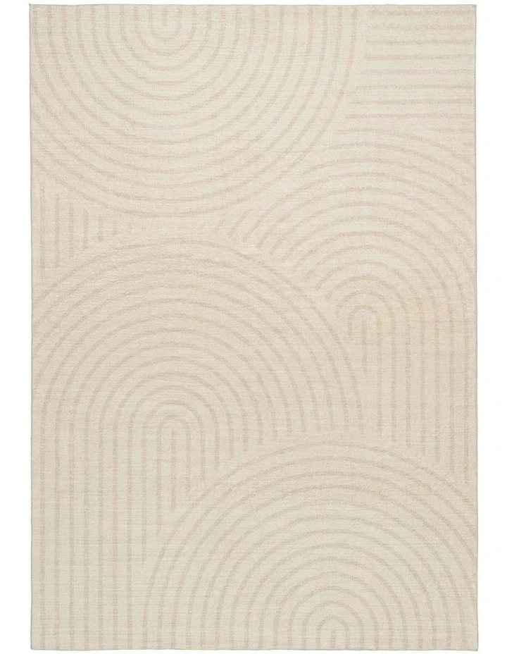 LOOPSIE  ASHDOD BEIGE CREAM ARCH WASHABLE RUG image 1