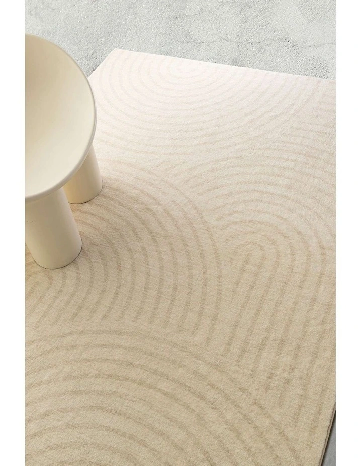 LOOPSIE  ASHDOD BEIGE CREAM ARCH WASHABLE RUG image 7