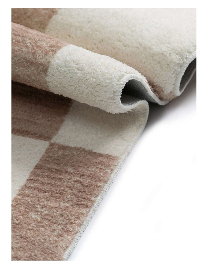 LOOPSIE  KIJO BEIGE AND CREAM GEOMETRIC LINES WASHABLE RUG image 3