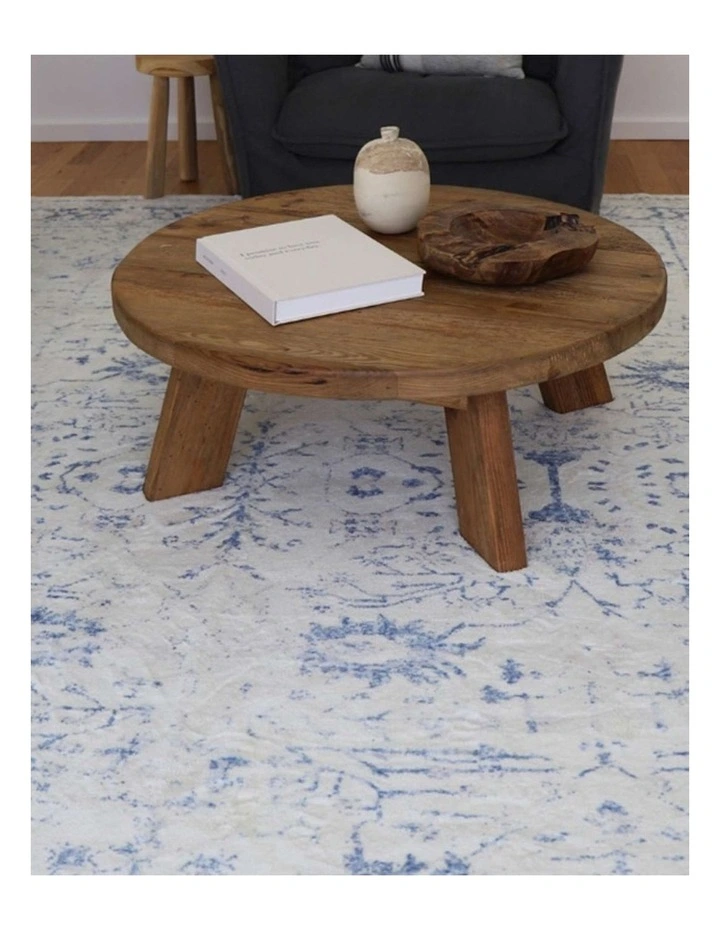 MISS AMARA  SARAFINA BLUE AND GREY DISTRESSED WASHABLE RUG image 5