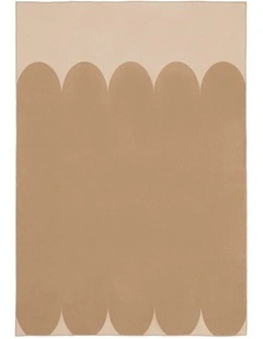 LOOPSIE  ENE PRINTED BEIGE WASHABLE RUG