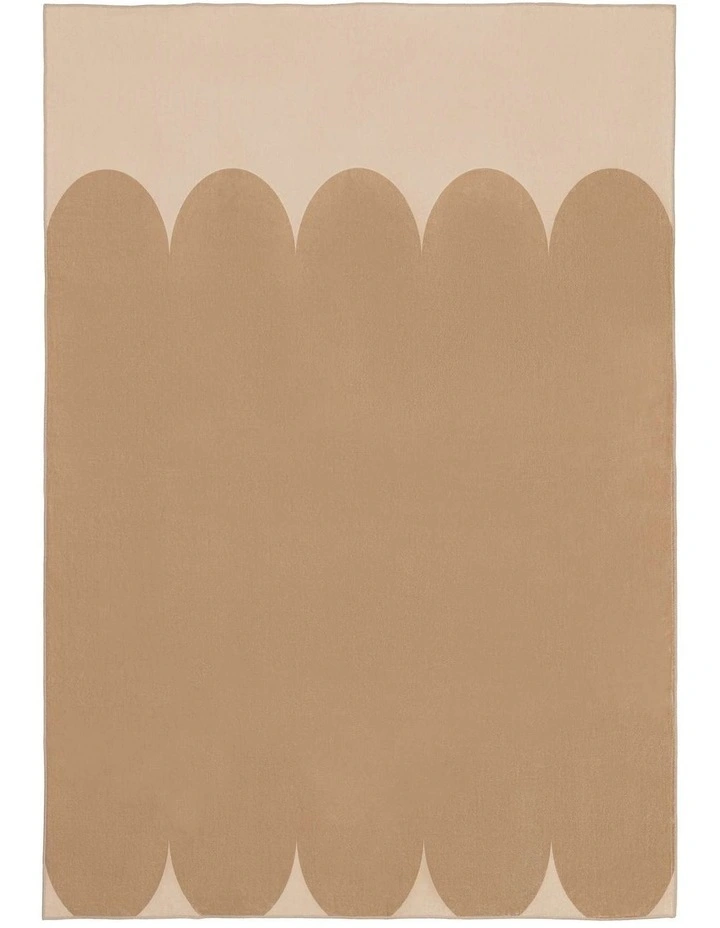 LOOPSIE  ENE PRINTED BEIGE WASHABLE RUG image 1