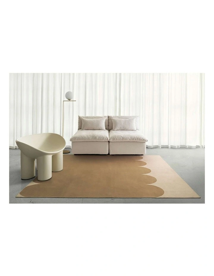LOOPSIE  ENE PRINTED BEIGE WASHABLE RUG image 6
