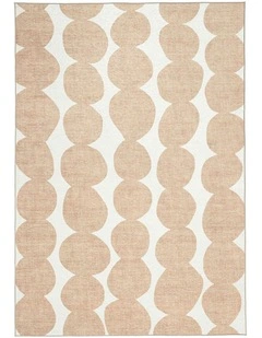 MISS AMARA  LOANNIS BEIGE IVORY INDOOR OUTDOOR WASHABLE RUG