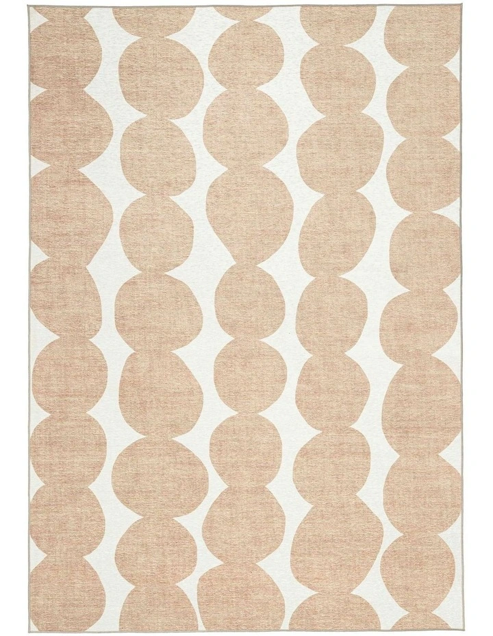 MISS AMARA LOANNIS BEIGE IVORY INDOOR OUTDOOR WASHABLE RUG image 1
