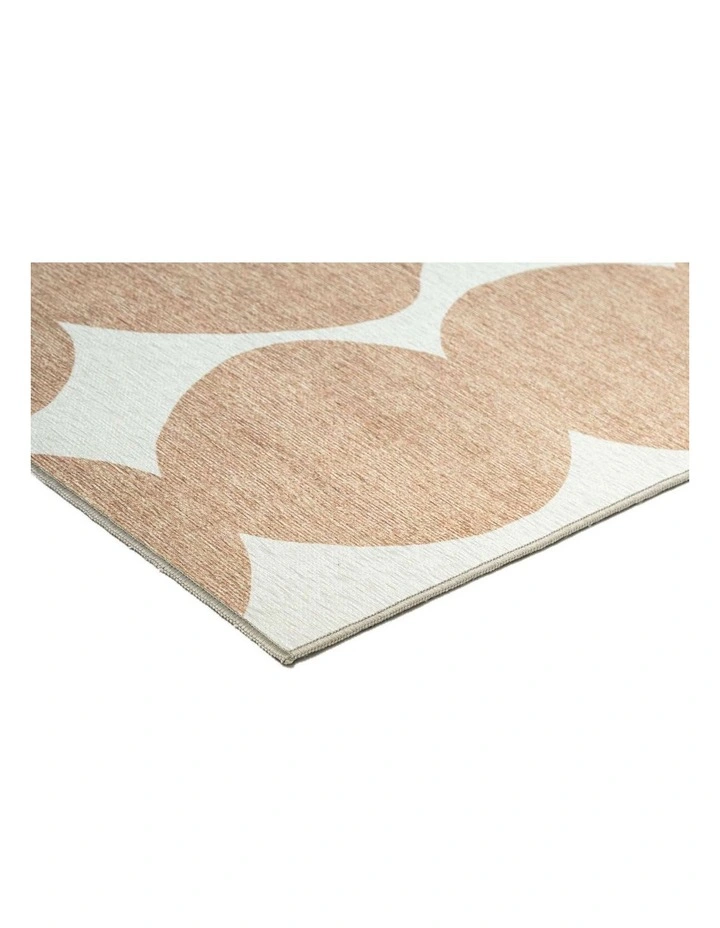 MISS AMARA LOANNIS BEIGE IVORY INDOOR OUTDOOR WASHABLE RUG image 2