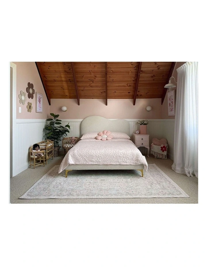 MISS AMARA  MELROSE CREAM AND PINK TRADITIONAL RUG image 7