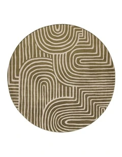 MISS AMARA ILOA GREEN ABSTRACT ROLLIE POLLIE ROUND PLAYMAT