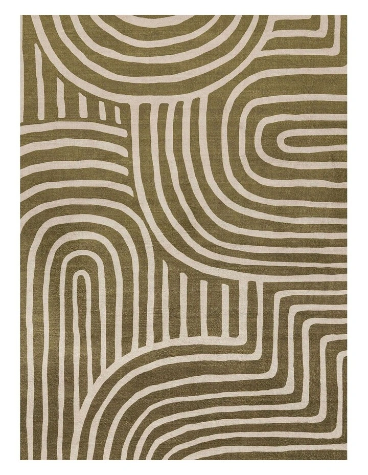 MISS AMARA  ILOA GREEN ABSTRACT ROLLIE POLLIE ROUND PLAYMAT image 4