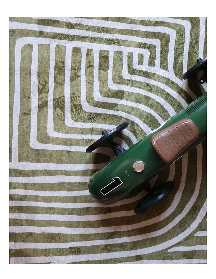 MISS AMARA  ILOA GREEN ABSTRACT ROLLIE POLLIE ROUND PLAYMAT image 5