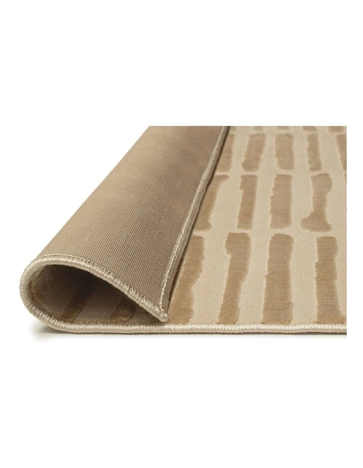 LOOPSIE  SAHBA TEXTURED ABSTRACT NEUTRAL WASHABLE RUG image 3