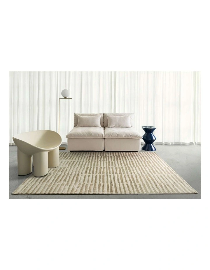 LOOPSIE  SAHBA TEXTURED ABSTRACT NEUTRAL WASHABLE RUG image 6