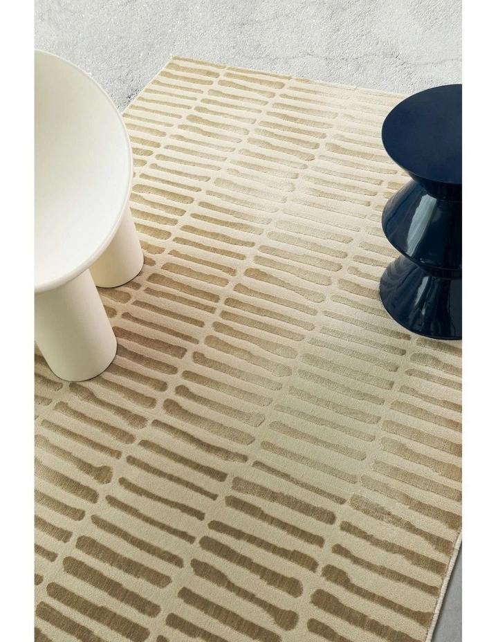 LOOPSIE  SAHBA TEXTURED ABSTRACT NEUTRAL WASHABLE RUG image 7