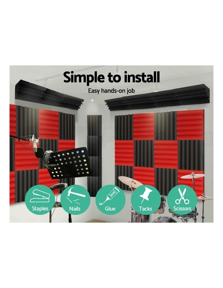 Alpha Acoustic Foam 40pcs Corner Bass Trap Sound Absorption Proofing Treatment image 7
