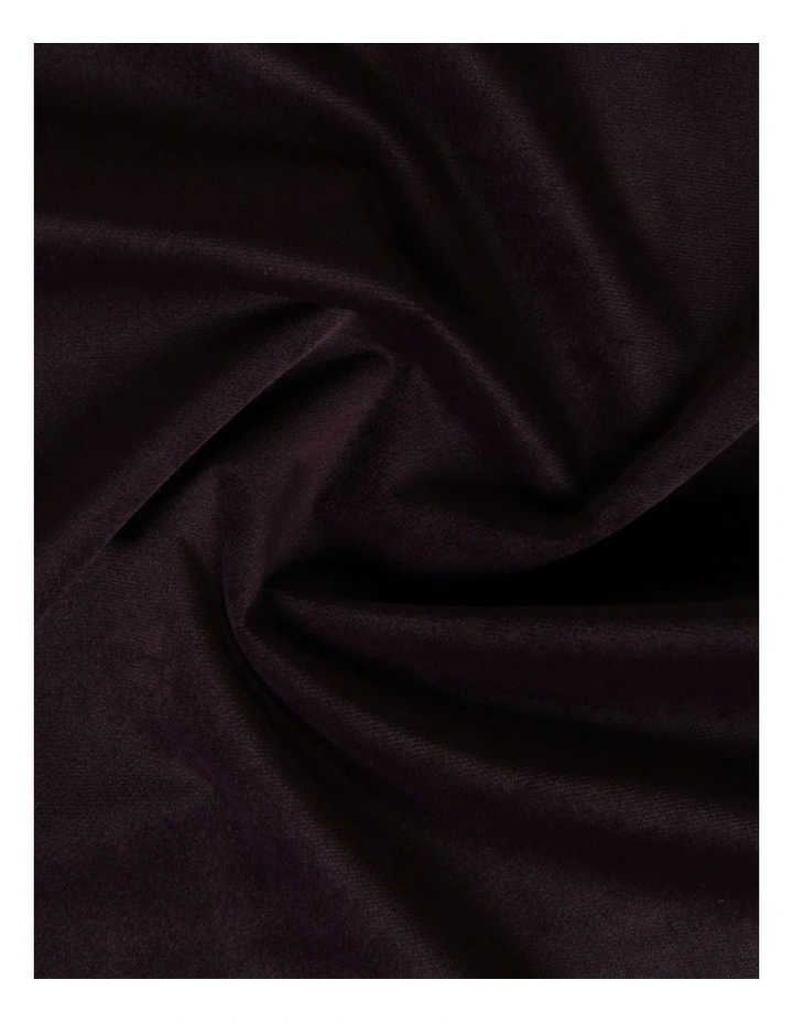 Cadence & Co. Byron Matte Velvet 100% Blockout Eyelet Curtains Twin Pack in Aubergine image 5
