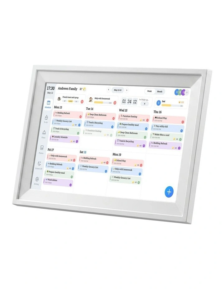 Artiss 10 Digital Calendar Planner Smart Photo Frame Family Chore Chart & Sync image 1