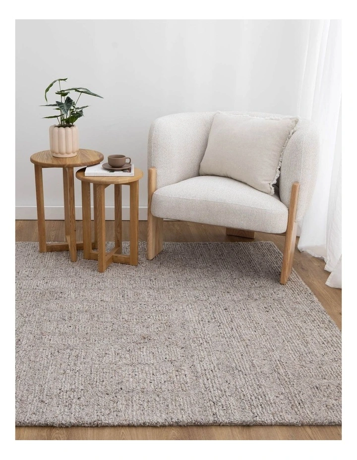 Seren Greige Modern Wool Rug image 4