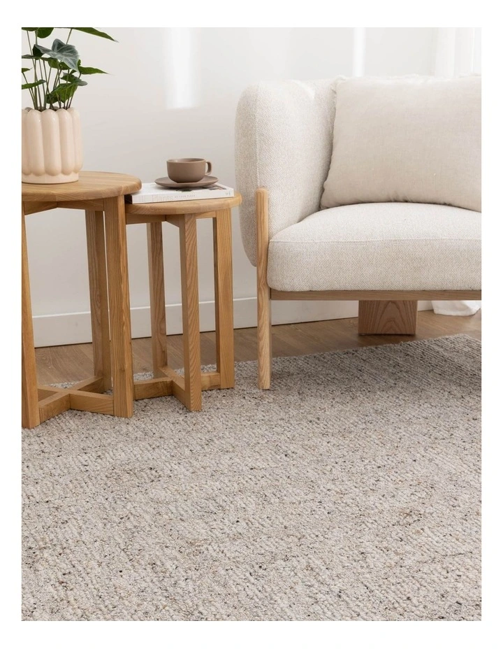 Seren Greige Modern Wool Rug image 5