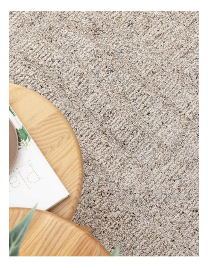 Seren Greige Modern Wool Rug image 6