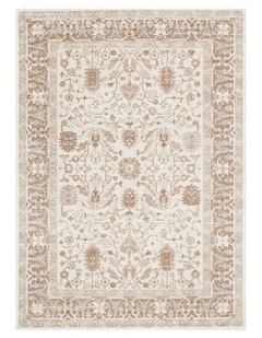 Sierra Oriental Border Beige Rug
