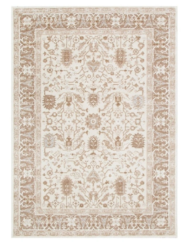 Sierra Oriental Border Beige Rug image 1
