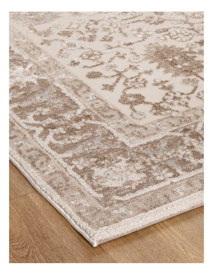 Sierra Oriental Border Beige Rug image 2