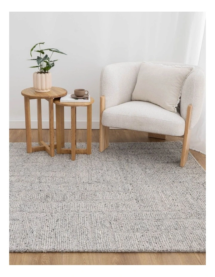 Seren Grey Modern Wool Rug image 4