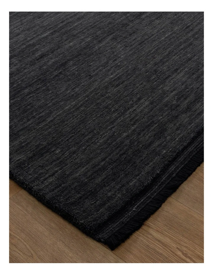 Charleston Hand-Knotted Wool Rug Charcoal image 2