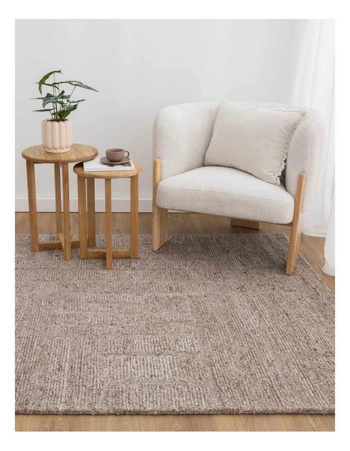 Seren Cocoa Modern Wool Rug image 4