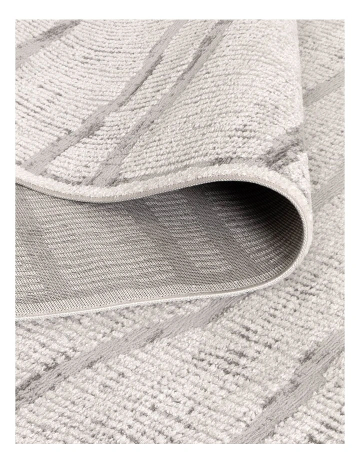 Sierra Abstract Silver Lines Rug image 3