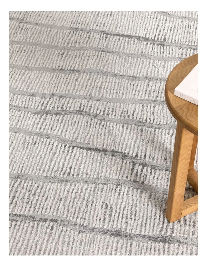 Sierra Abstract Silver Lines Rug image 5