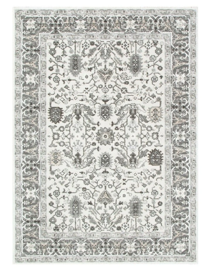 Sierra Oriental Border Grey Rug image 1