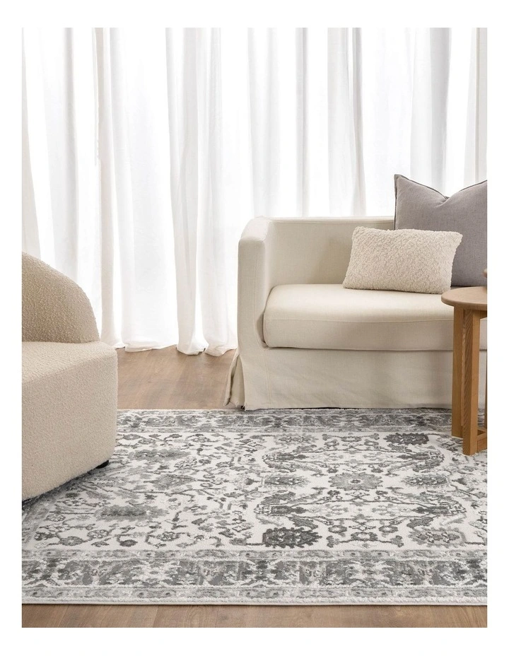 Sierra Oriental Border Grey Rug image 4