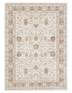 Sierra Oriental Border Brown Rug