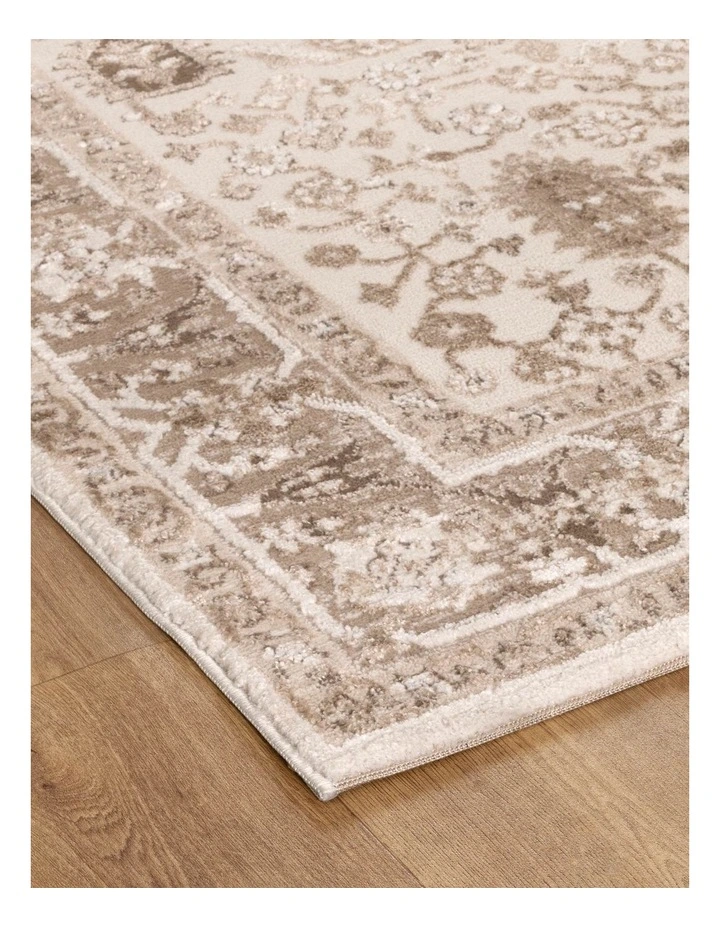 Sierra Oriental Border Brown Rug image 2