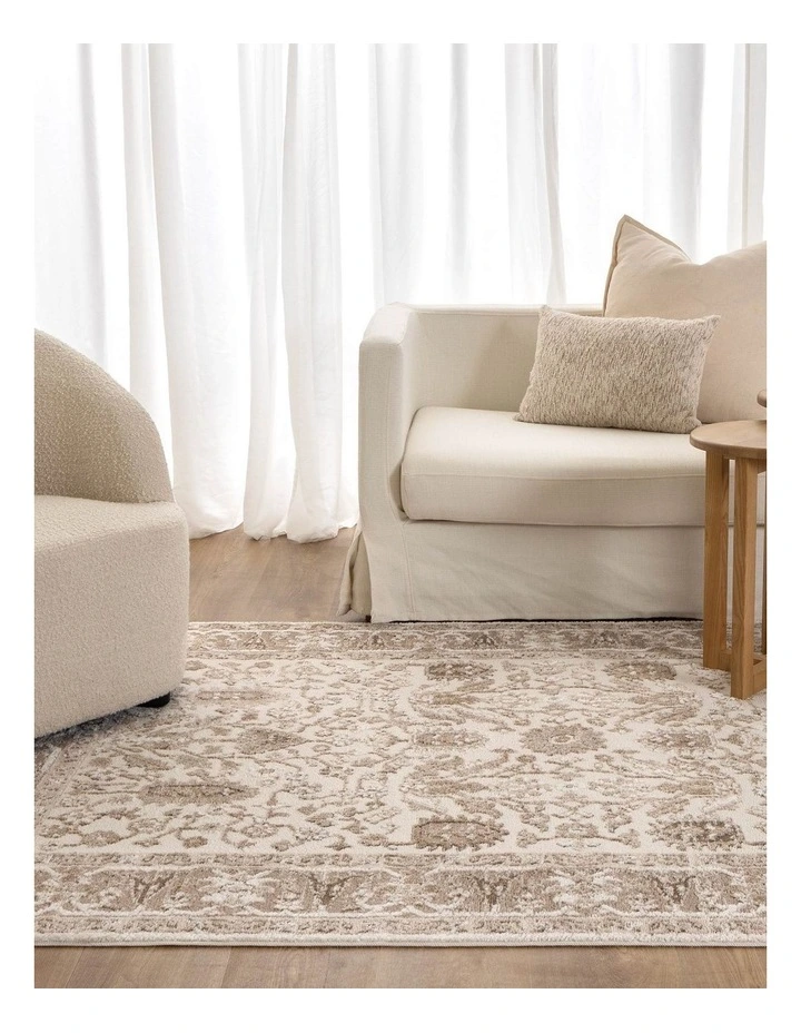 Sierra Oriental Border Brown Rug image 4
