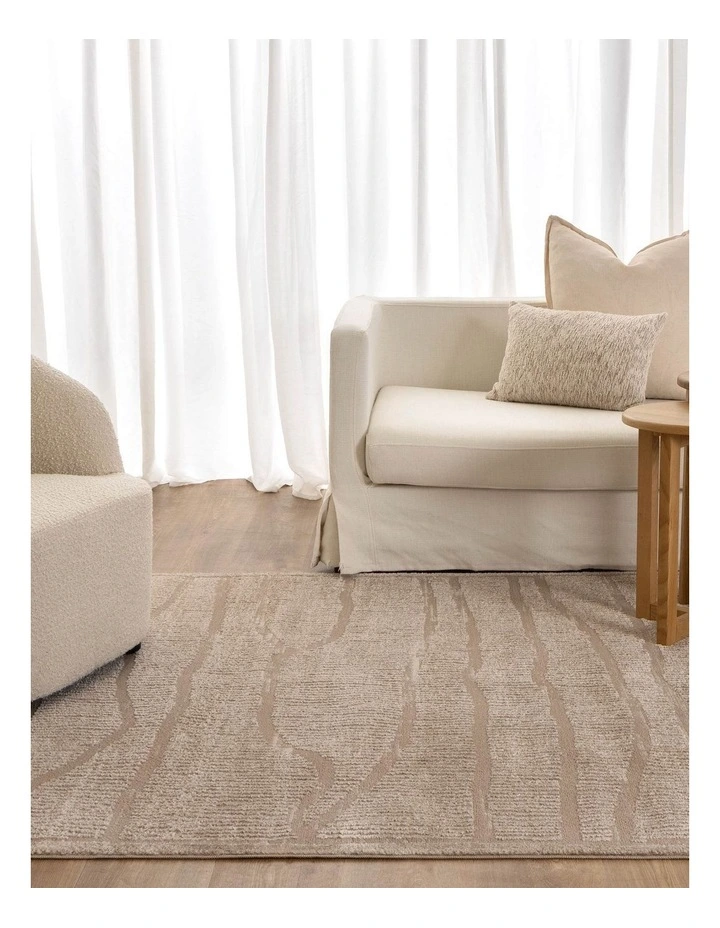 Sierra Abstract Beige Lines Rug image 4