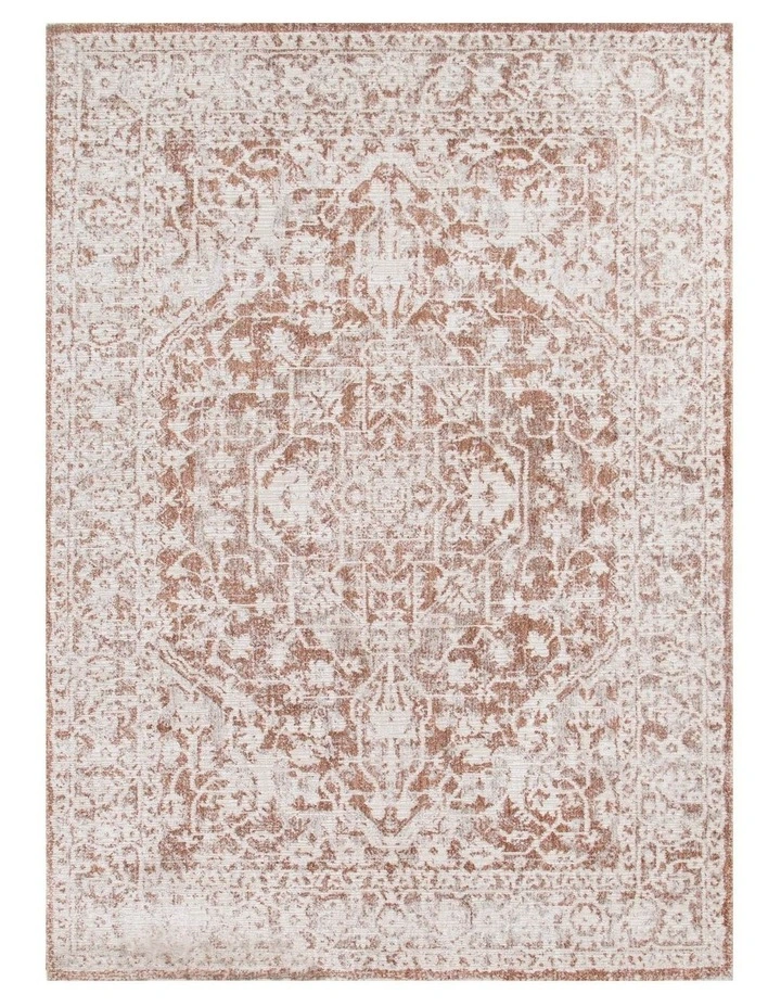 Solenne Beige & Rust Distressed Vintage Rug - S200 image 1