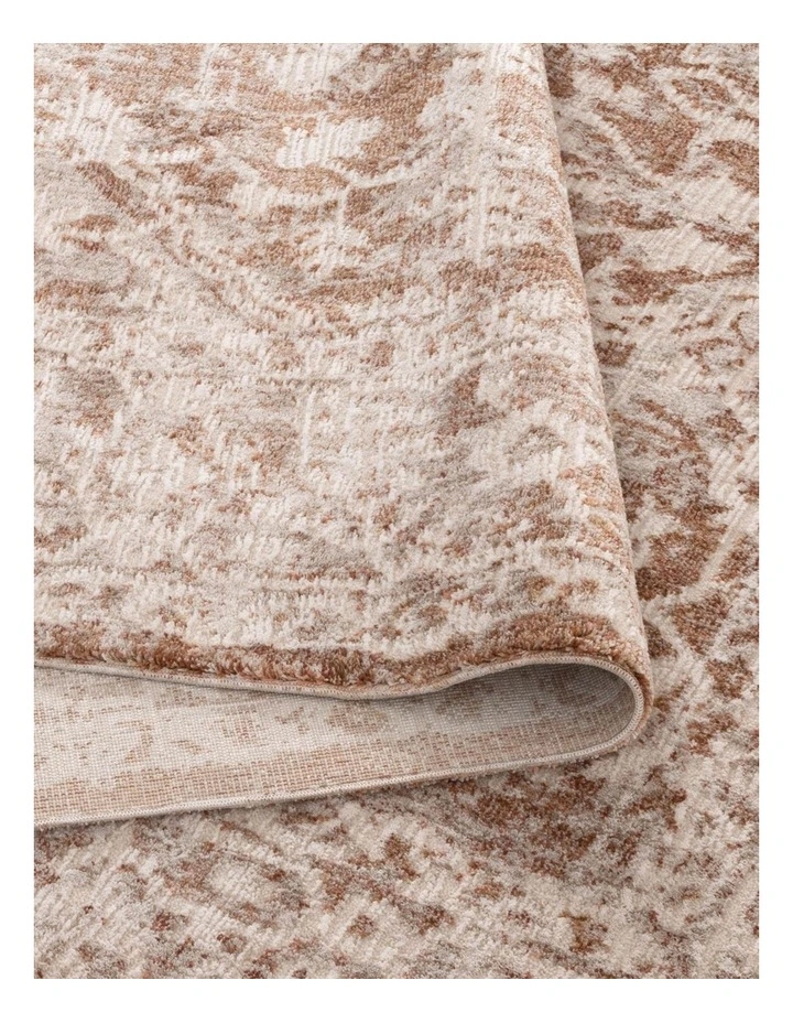 Solenne Beige & Rust Distressed Vintage Rug - S200 image 3