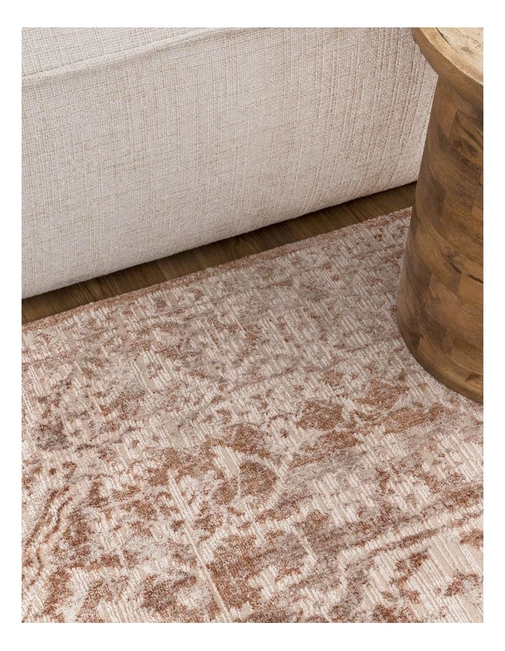 Solenne Beige & Rust Distressed Vintage Rug - S200 image 4